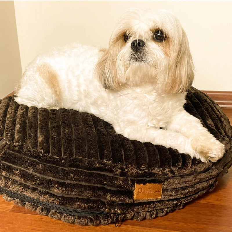 Das Macaron Hundebett Flauschig ist weich und strapazierfähig, mit einem High-Loft-Memory-Schaum, der Ihrem Hund orthopädische Unterstützung bietet.