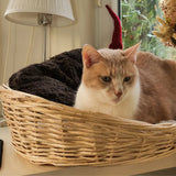 Dieses luxuriöse Katzenkorb Weide aus Korbgeflecht besteht aus Korbgeflecht, einem Material, das Katzen von Natur aus abstößt, und hat eine 100% ige Garantie.