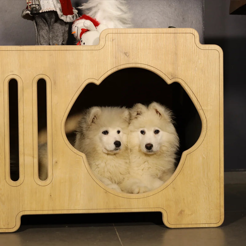 Unsere Hundehaus Indoor sind aus Holz gefertigt und in verschiedenen Größen erhältlich. Sie sind einfach zu montieren, sicher für Ihr Haustier und haben eine lebenslange Garantie.