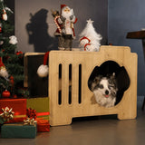 Ozzy Hundehaus Indoor ist eine moderne Hundehütte aus Holz. Diese Hundehütte ist perfekt für Ihr Haustier, das im Sommer kühl und im Winter warm bleiben muss.